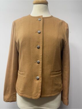 Vintage Century Boston Camel Wool Blend Jacket Size 8 Women’s Classic Blazer